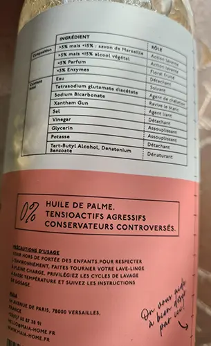 Miniature image article Lessive concentrée naturelle parfum fleurs de cerisier, 1L, 33 lavages